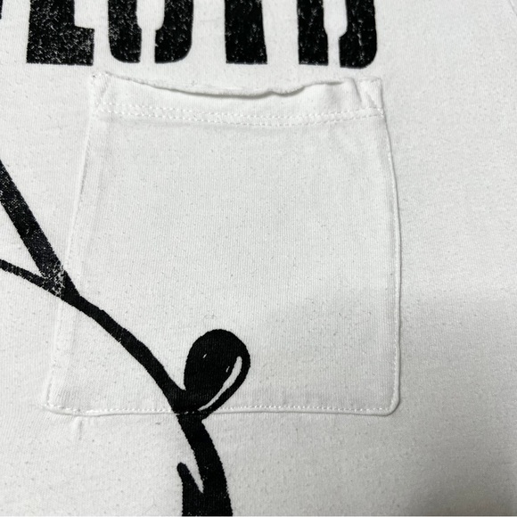 Pink Floyd Animals Tour Raw Hem Graphic Pocket T-Shirt White Women’s Sz S - Picture 4 of 11